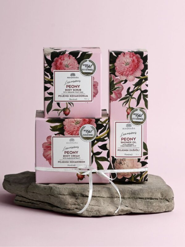 Peony Body Scrub With Organic Fruit Oils - 250 ml - Image 2