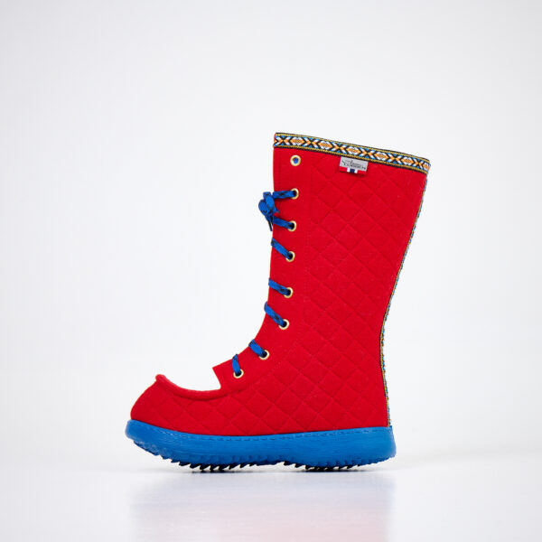 Polar Lobben Felt Boots - Red - Image 4