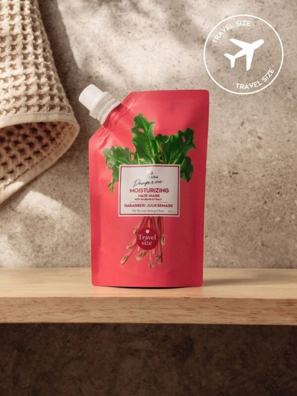 TRAVEL SIZE Rhubarb Hair Mask With Castor Oil - 100 ml - Image 4