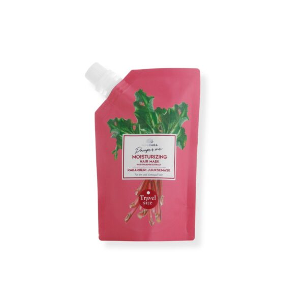 TRAVEL SIZE Rhubarb Hair Mask With Castor Oil - 100 ml - Image 3